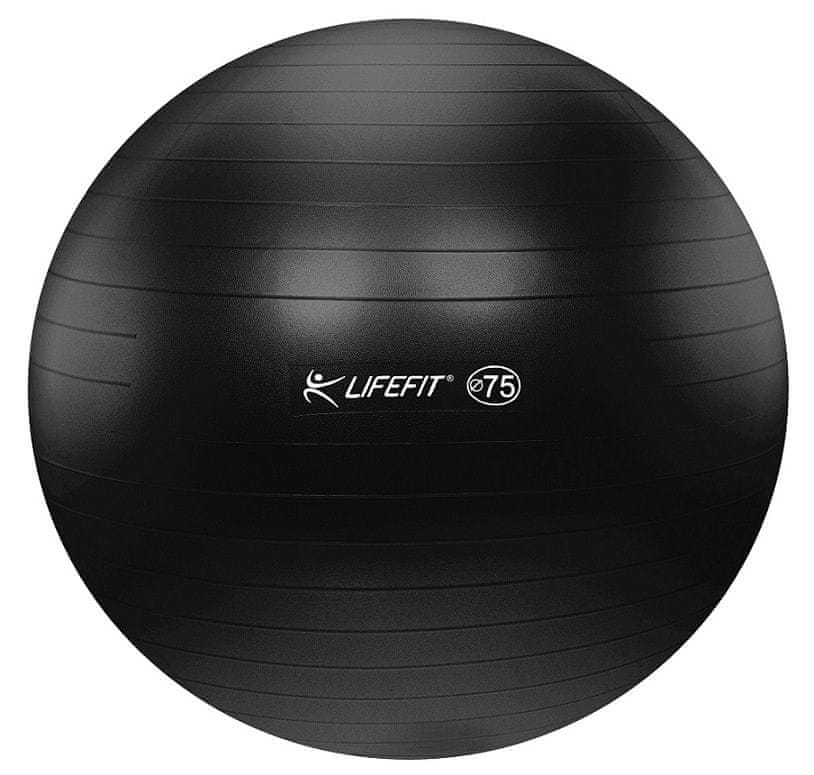 Levně LIFEFIT Gymnastický míč Anti-Burst 75 cm, černý