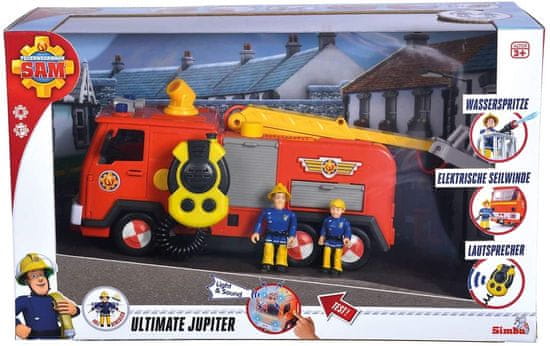 Simba Požárník Sam Hasičské auto Jupiter Mega Deluxe 28 cm