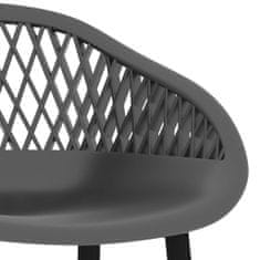 shumee Barové židle 4 ks šedé