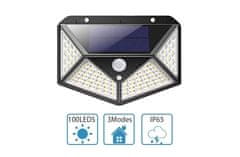 Alum online Solární čtyřstranné LED osvětlení s pohybovým senzorem