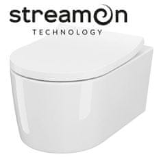 CERSANIT Závěsná wc mísa inverto se systémem stream on, bez sedátka (K671-001)