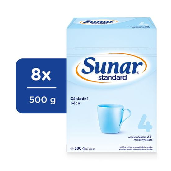 Sunar Standard 4, batolecí mléko, 8x500g