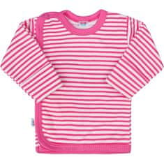 NEW BABY Kojenecká košilka Classic II s růžovými pruhy, 62 (3-6m)
