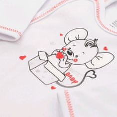 NEW BABY Kojenecká košilka Mouse bílá - 68 (4-6m)