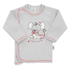 NEW BABY Kojenecká košilka Mouse šedá, 56 (0-3m)