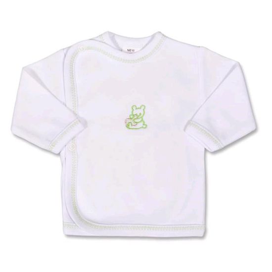 NEW BABY Kojenecká košilka s vyšívaným obrázkem zelená, 50