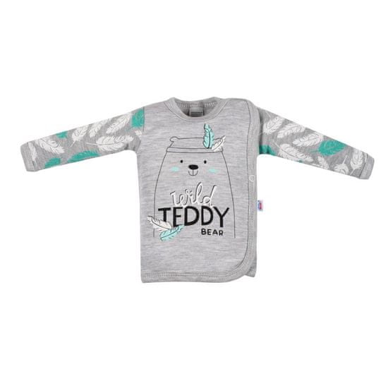 NEW BABY Kojenecká bavlněná košilka Wild Teddy Velikost: 62 (3-6m)
