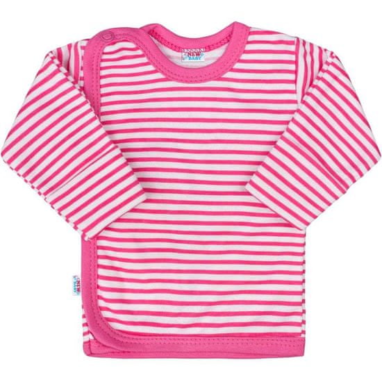 NEW BABY Kojenecká košilka - Classic II s růžovými pruhy - vel.62.