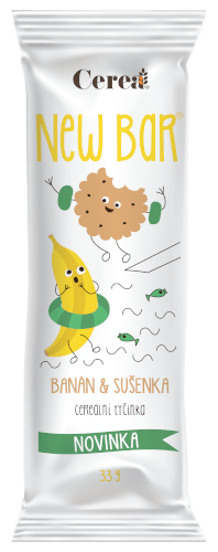 Cerea Cereální tyčinka New Bar tvaroh banán 33g , Cereabar