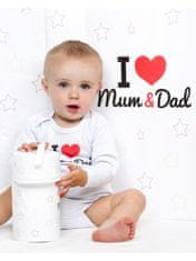 NEW BABY Přebalovací nástavec I love Mum and Dad bílý 50x80cm