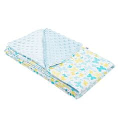 NEW BABY Dětská deka z Minky modrá 80x102 cm
