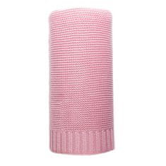 NEW BABY Bambusová pletená deka 100x80 cm růžová