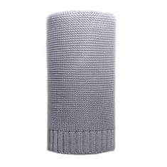 NEW BABY Bambusová pletená deka 100x80 cm šedá
