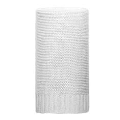 NEW BABY Bambusová pletená deka 100x80 cm bílá