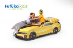 Futuka Kids Postýlka auto UNO Kamaro, Fl-Alcantara, LED světla, Spodní světlo, Spojler