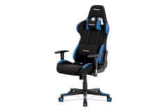 Autronic Kancelářská židle polohovací černá a modrá látka KA-F02 BLUE