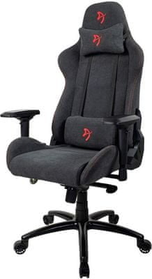 Gaming kolečková židle Arozzi Verona Signature Soft Fabric, černá/červená (VERONA-SIG-SFB-RD) nastavitelné opěradlo područky
