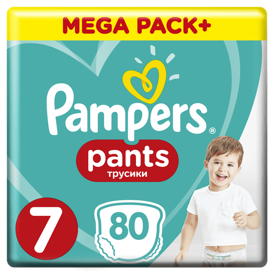 Pampers Pants 7 (17+ kg) 80 ks (2x40 ks)