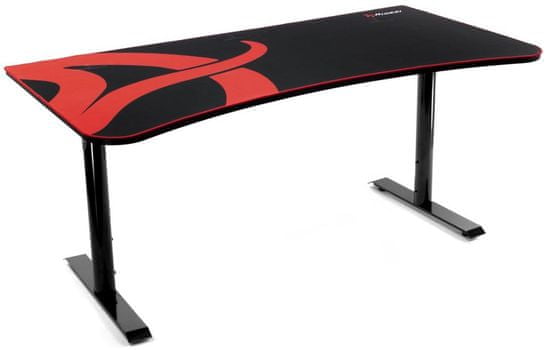 Stůl Arozzi Arena Gaming Desk, černá s logem (ARENA-BLACK) nastavitelná výška