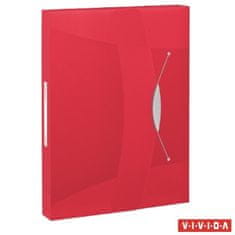 Esselte Box na spisy s gumičkou "Jumbo Vivida", Vivida červená, 40 mm, A4, PP 624048