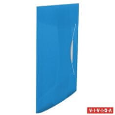 Esselte Desky na spisy "Vivida", s gumičkou, modrá, 15 mm, A4, PP, 624040