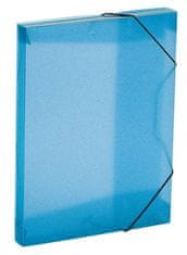 VIQUEL Desky s gumičkou "Propyglass", modré, PP, 30 mm, A4