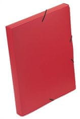 VIQUEL Desky s gumičkou "Coolbox", červené, PP, 30 mm, A4