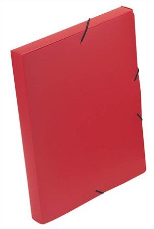 VIQUEL Desky s gumičkou "Coolbox", červené, PP, 30 mm, A4