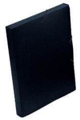 VIQUEL Desky s gumičkou "Coolbox", černé, PP, 30 mm, A4