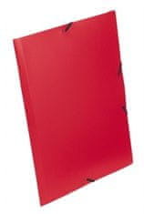 VIQUEL Desky s gumičkou "Standard", červená, PP, 15 mm, A4