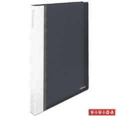Esselte Katalogová kniha se štítkem "Vivida", pevná, černá, A4, 40 kapes 623988