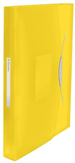 Esselte Aktovka s držadlem a 6 přihrádkami, Vivida žlutá, A4, plast 624020