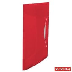 Esselte Desky na spisy "Vivida", s gumičkou, červená, 15 mm, A4, PP 624042