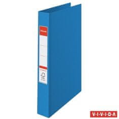 Esselte Kroužkový pořadač "Standard", Vivida modrá, 4 kroužky, 42 mm, A4, PP 14460