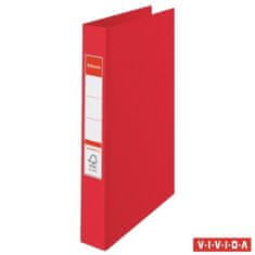 Esselte Kroužkový pořadač "Standard", Vivida červená, 2 kroužky, 42 mm, A4, PP 14451