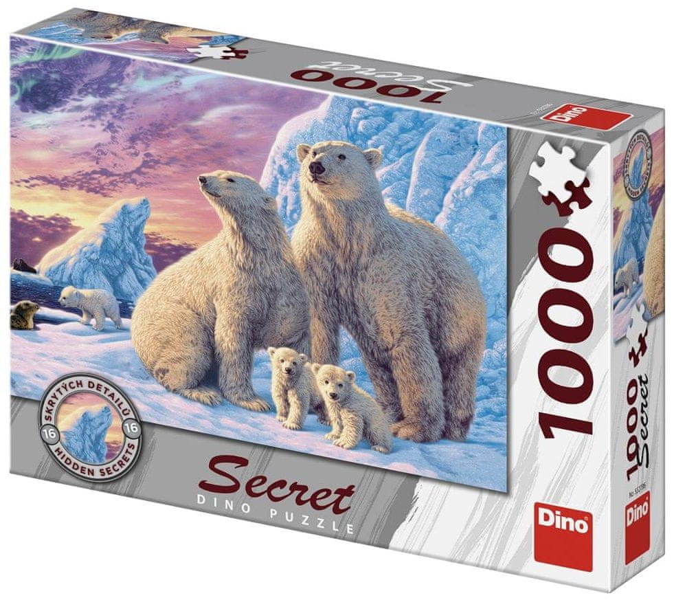 Levně Dino Secret collection: Lední medvědi 1000 dílků