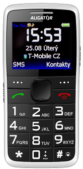 Aligator A675 Senior, mobil pro důchodce, SOS tlačítko, SOS lokátor, poloha telefonu