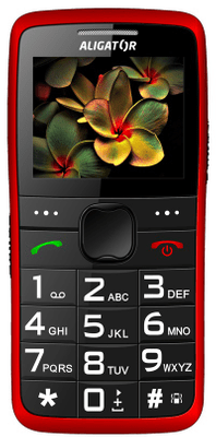 Aligator A675 Senior, mobil pro důchodce, SOS tlačítko, SOS lokátor, poloha telefonu