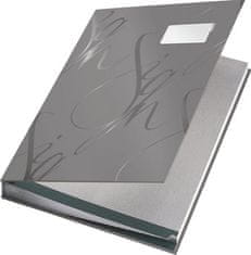 Leitz Designová podpisová kniha, šedá, A4, 18 částí 57450085