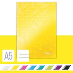 Leitz Zápisník "Wow", žlutá, linkovaný, A5, tvrdé desky, 80 listů 46271016