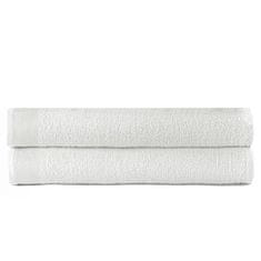 Greatstore Sada koupelových osušek 2 ks bavlna 450 g/m2 100 x 150 cm bílá