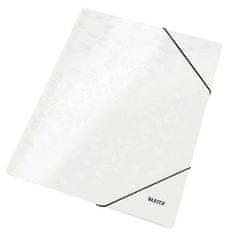 Leitz Desky s gumičkou "Wow", bílá, lesklá, karton, 12 mm, A4 39820001