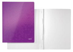 Leitz Desky s rychlovazačem "WOW", purpurová, lesklé, polaminovaný karton, A4 30010062