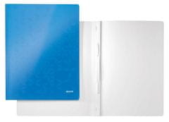 Leitz Desky s rychlovazačem "WOW", modrá, lesklé, polaminovaný karton, A4 30010036