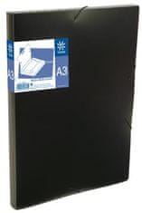 VIQUEL Deska s gumičkou "Coolbox", černá, 30 mm, PP, A3