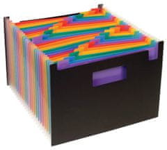 VIQUEL Desky s přihrádkami "Rainbow Class", černá, 25 částí, PP