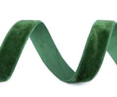 Kraftika 10m zelená sametová stuha šíře 15mm