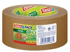 Tesa Balicí páska PAPER ecoLogo, papírová, odolná, světle hnědá, 50m:50mm