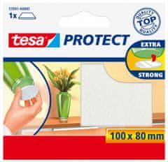 Tesa PROTECT Plstěná samolepící podložka, obdélník, hnědá, 100mm:80mm