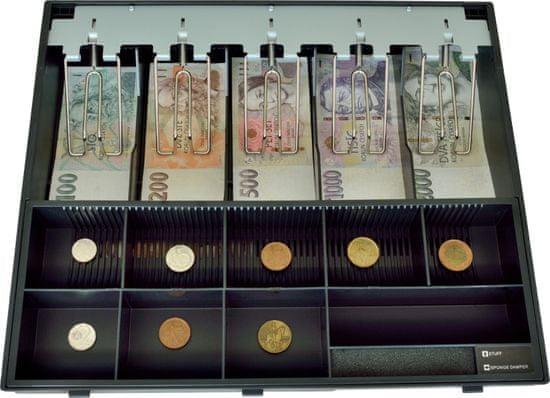 Virtuos plastový pořadač na peníze pro VIRTUOS C425 - kovové držáky bankovek